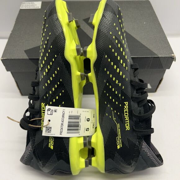 Adidas Predator Accuracy INJ.3 FG Soccer Cleats Black Green Men 5 NEW main image 6
